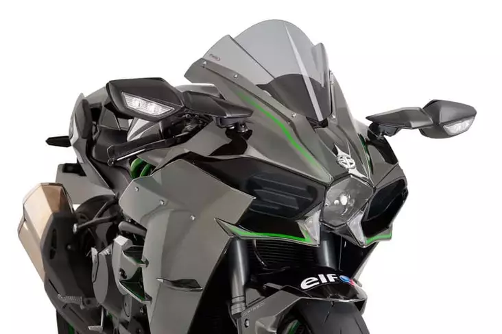 Puig Racing Screen Kawasaki Ninja H2/H2R 15'-22' C/Smok - Moottoripyörän tuulisuojat - D301030 - 1