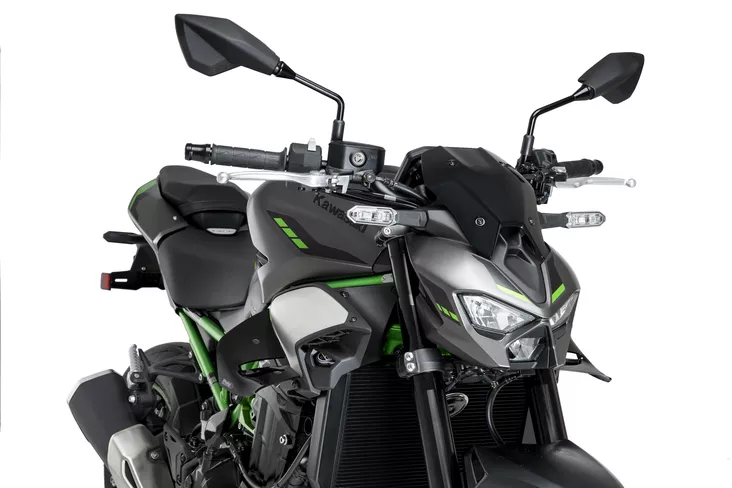 Puig Spoilers D12 Kawasaki Z900 25' C/Black - Moottoripyörän katteet & tuulenohjaimet - D539870 - 1