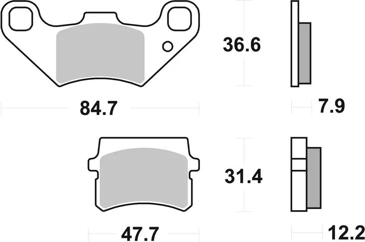 Sbs Jarrupalat Ceramic - Moottoripyörän jarrupalat - D144010 - 1