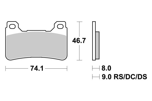 Sbs Jarrupalat Dual Sinter - Moottoripyörän jarrupalat - D65830 - 1