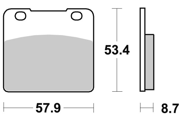 Sbs Jarrupalat Sintered Taakse - Moottoripyörän jarrupalat - D220760 - 1
