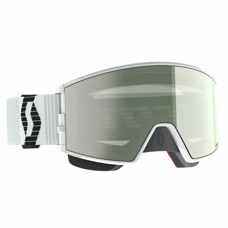 Scott Goggle React SMB AMP pro white/black amp pro white chrome - Kelkkailu ajolasit & linssit - D500940 - 1