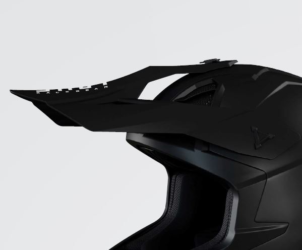 SHOT Lippa Lite Solid Musta Matta 2.0 - Offroad kypärien lipat - D409510 - 1