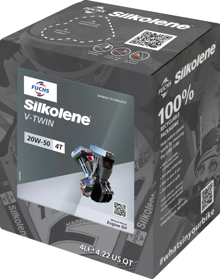Silkolene V-Twin 20W-50 Mineral 4L CUBE (4) - 4-tahtiöljyt - D265720 - 1