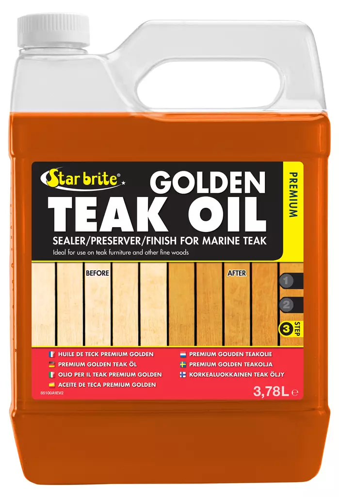 Star brite Premium Teak Oil 3,78L Teak öljy uv-suoja - Veneen Tiikin & puun hoito - D259510 - 1