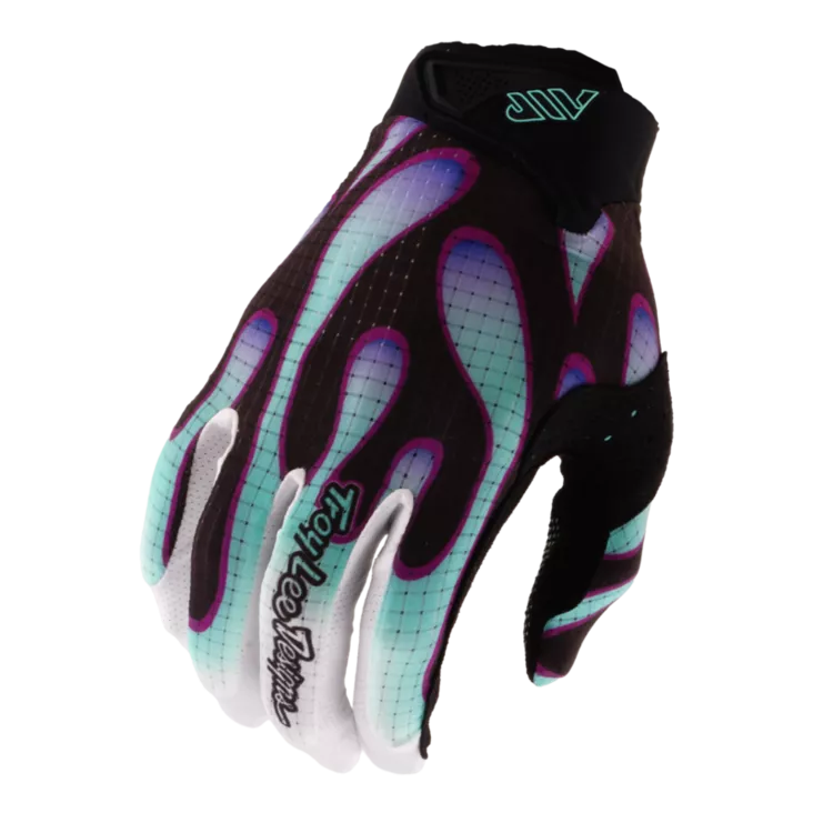 TLD Air Glove Overspray Black / Real Teal - Pyöräilyhanskat - 146690 - 1