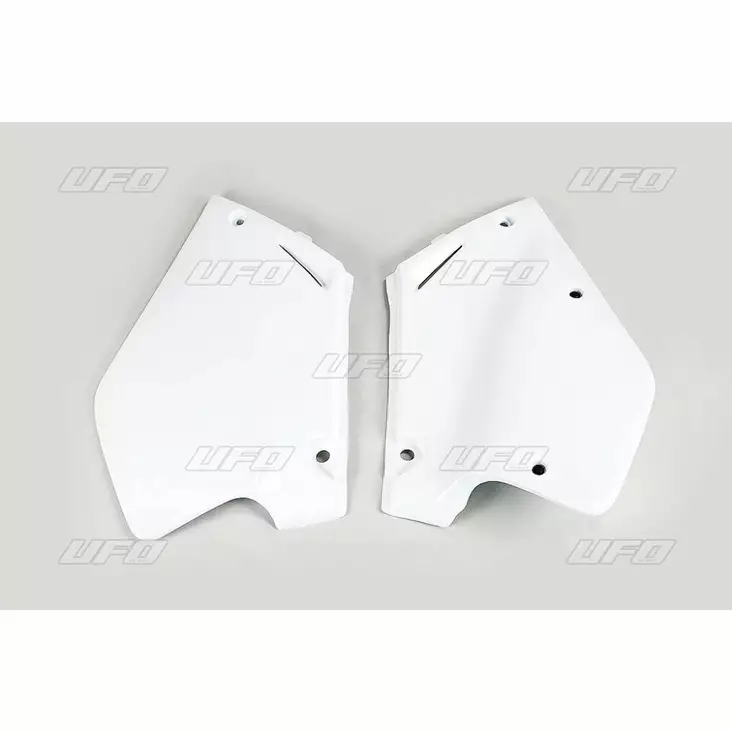 UFO Sivunumerokilvet CR125 95-97+ CR250 95-96 Valkoinen 041 - Moottoripyörän numerokilvet - D219030 - 1