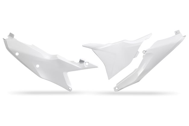 UFO Sivunumerokilvet SX/SX-F 125-450 23-.. EXC/F 24-.. Valkoinen 042 - Moottoripyörän sivupaneelit - D457230 - 1