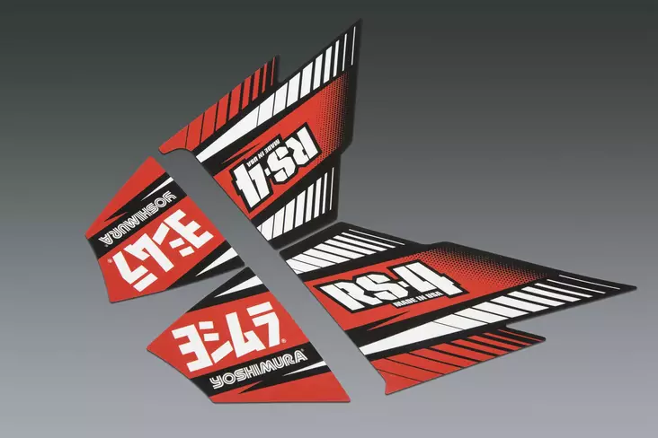 Yoshimura RS-4 MUFFLER DECAL SET (4 pcs) - Moottoripyörän äänenvaimentimen varaosat - D417760 - 1