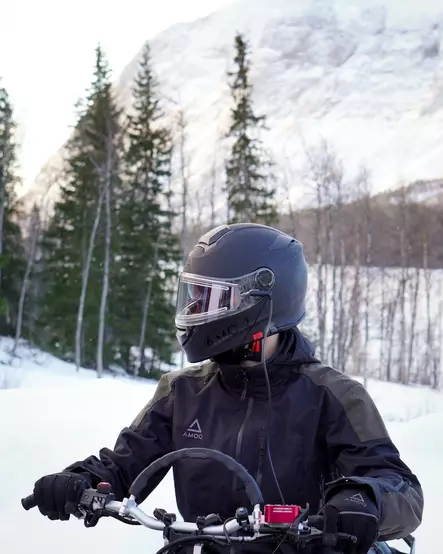 AMOQ Protean Flip-Up Kypärä Sähkövisiirillä Blackout - Avattavat kypärät - D421711 - 1