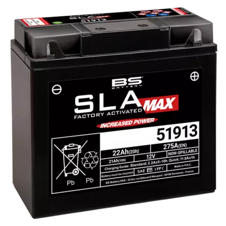BS Battery 51913 (FA) SLA MAX - Sealed & Activated - Akut - D262651 - 1