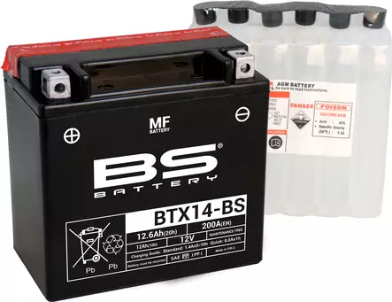 BS Battery BTX14-BS MF (cp) Maintenance Free - Akut - D262571 - 1
