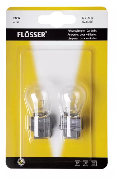 Flösser Polttimo 12V27W 2.5x16d P27W Blister Polaris - Polttimot - D348571 - 1