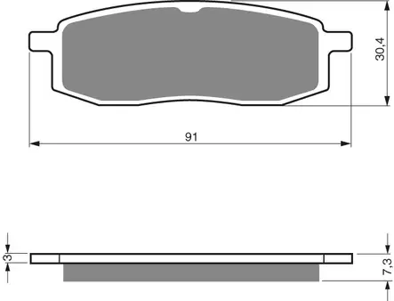 GOLDFREN Jarrupalat 043 Ceramic Carbon AD - Moottoripyörän jarrupalat - D227811 - 1
