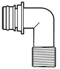 Liitin 90° 1/2 - Veneen LVI - D123901 - 1