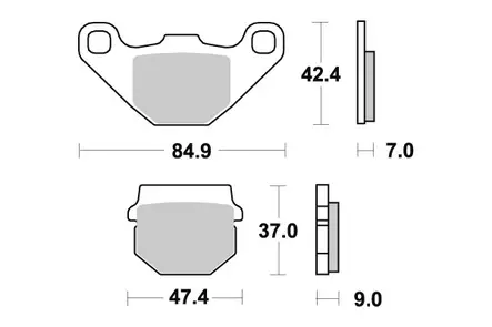 Sbs Jarrupalat Carbon Silver - Moottoripyörän jarrupalat - D220731 - 1