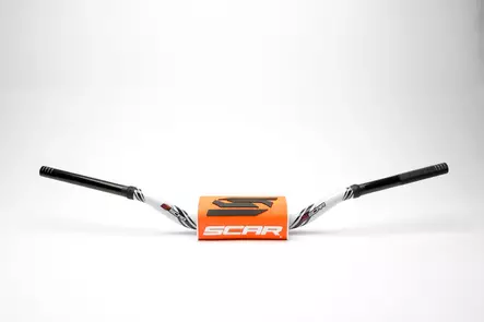 Scar Handlebar O² COLOR Ø28,6 (1 1/8”) - Villopoto/Stewart - WHITE Bar - ORANGE - Moottoripyörän ohjaustangot - D480641 - 1