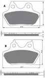 GOLDFREN Jarrupalat 244 Ceramic Carbon S3 Harley Softtail 07 - Moottoripyörän jarrupalat - D228021 - 1