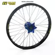 Haan wheel SX65 FRONT 02-24 14-1,60 BLACK RIM/BLUE HUB/BLACK SPOKES/BLUE NIPPLES - Moottoripyörän täydelliset vanteet - D332591 - 1