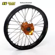 Haan wheel SX65 FRONT 02-24 14-1,60 BLACK RIM/ORANGE HUB - Moottoripyörän täydelliset vanteet - D303801 - 1