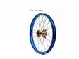 Haan wheel YZF 250/450 14- 21-1,60 BLUE RIM/POLISHED ALLOY HUB - Moottoripyörän täydelliset vanteet - D434041 - 1