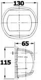 Kulkuvalo Maxi 20 valkoinen - valkoinen 225° - Veneen Kulkuvalot - D123521 - 2