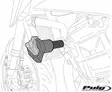 Puig Crash Pads R19 Keeway Rfk125 C/Black - Moottoripyörän kaatumatapit - D443021 - 1