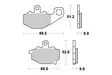 Sbs Jarrupalat Sintered Taakse - Moottoripyörän jarrupalat - D2721 - 1