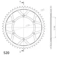 Supersprox / JT Teräs takaratas 251.50 - Moottoripyörän takarattaat - D206501 - 2