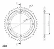 Supersprox Teräs takaratas 831.46 - Moottoripyörän takarattaat - D26811 - 2