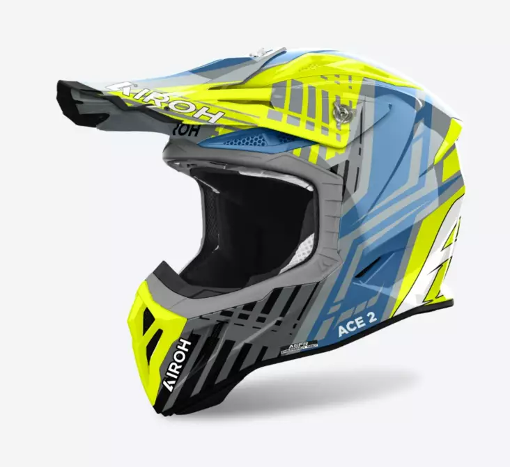 Airoh Kypärä Aviator Ace 2 Proud Keltainen kiiltävä - Offroad-kypärät - D490971 - 1