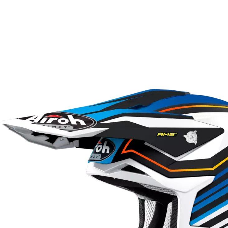 Airoh Strycker Lippa Shaded sininen matta - Offroad kypärien lipat - D388671 - 1