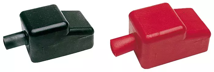 Akkukenkien suojat pun/musta pari - Veneen Akkulaatikot & kengät/liittimet - D125231 - 1
