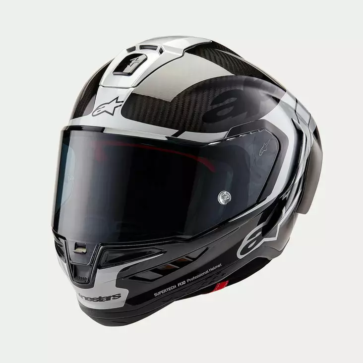 Alpinestars Kypärä Supertech R10 Element Musta/Carb/Hopea - Umpikypärät - D489531 - 1
