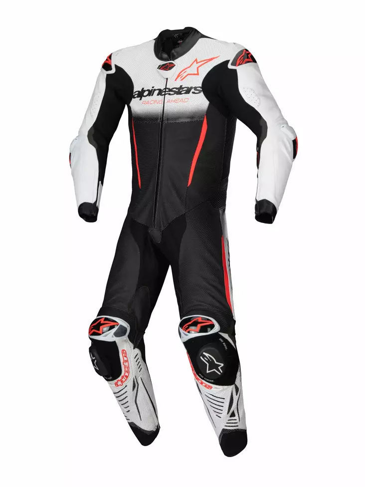 Alpinestars Nahkapuku 1-pcs GP-R7 Valkoinen/Musta/Punainen - Nahkaiset moottoripyöräpuvut - D496881 - 1