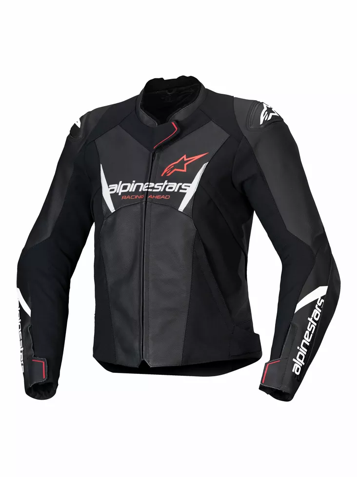 Alpinestars Nahkatakki Naisten Faster v3 Musta/Valkoinen/Coral - Moottoripyöränahkatakit & -liivit - D496901 - 1