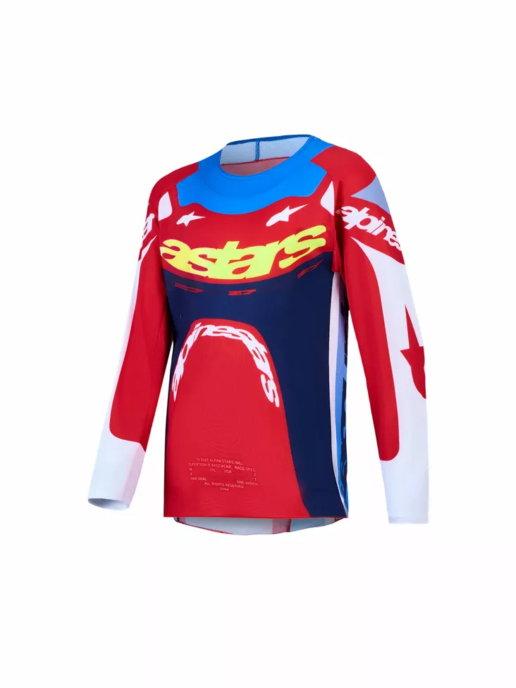 Alpinestars Paita Junior Supertech Dyna Punainen/Valkoinen/Sininen - Motocross paidat MX - D540991 - 1