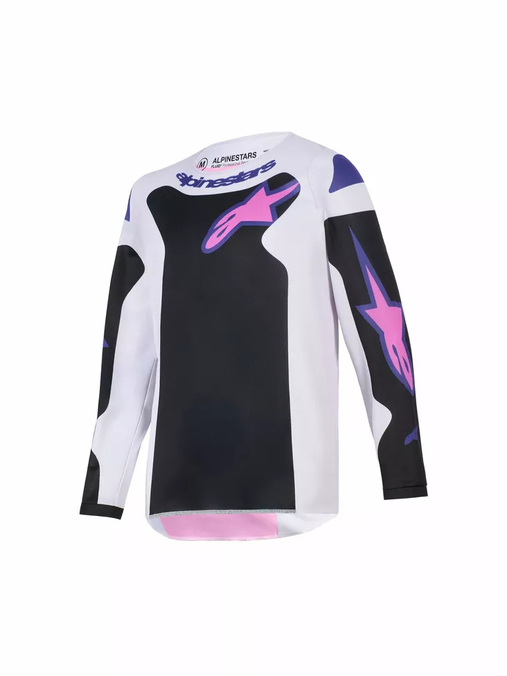 Alpinestars Paita Youth Fluid Grid Musta/Harmaa/Lila - Motocross paidat MX - D514291 - 1