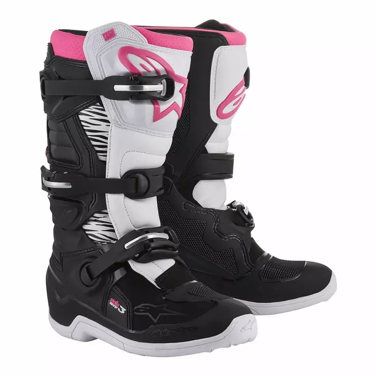 Alpinestars Saapas Stella Tech 3 musta/valk./roosa - Offroad ajosaappaat - D224751 - 1
