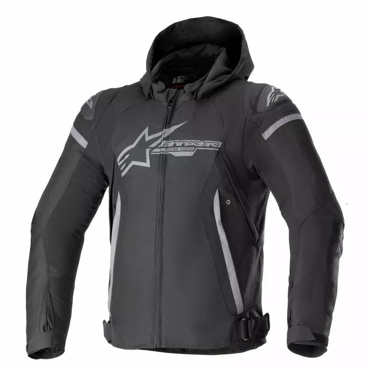 Alpinestars Tekstiilitakki Zaca Vedenpitävä Musta/Harmaa - Kalvolliset moottoripyörätakit - D439041 - 1