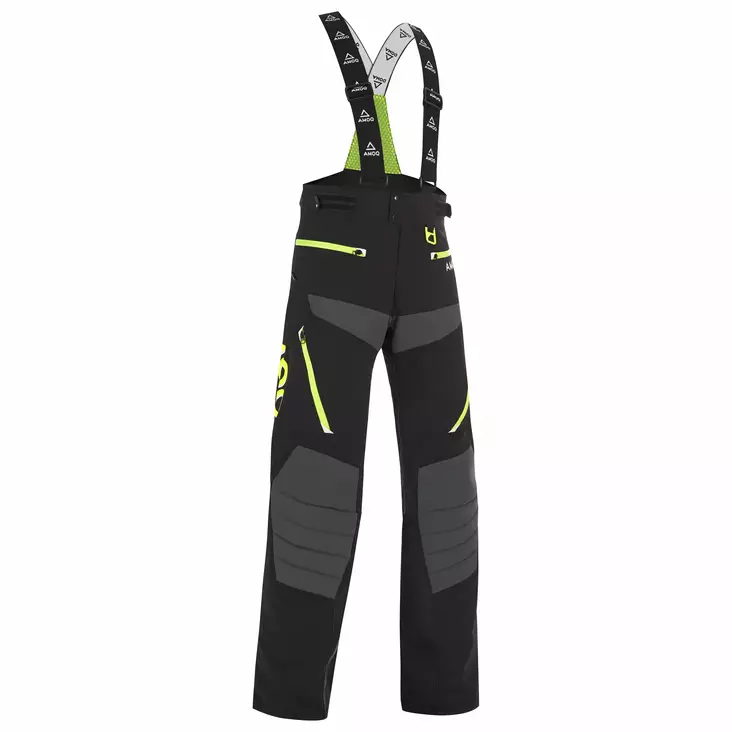 AMOQ Caliber Housut Musta/Harmaa/Hivis - Kelkkailu ajohousut - D498201 - 1