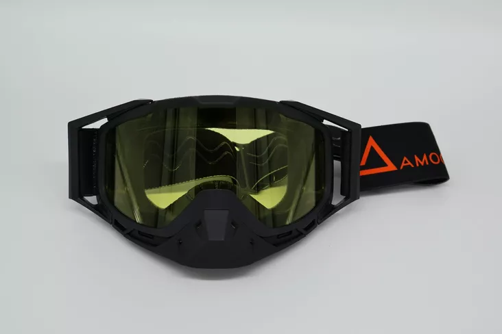 AMOQ Youth Snow Goggles Black-Orange yellow lens - Kelkkailu ajolasit & linssit - D520291 - 1