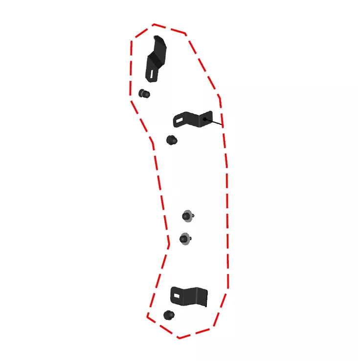 DFK Oikea Ovikiinnike kiinnikesarja CFMoto Zforce 550/800 - DFK varaosat & tarvikkeet - D523661 - 1