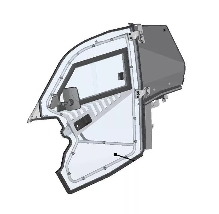 DFK Ovi kokoonpano Vasen Polaris RZR Trail S - DFK varaosat & tarvikkeet - D551571 - 1