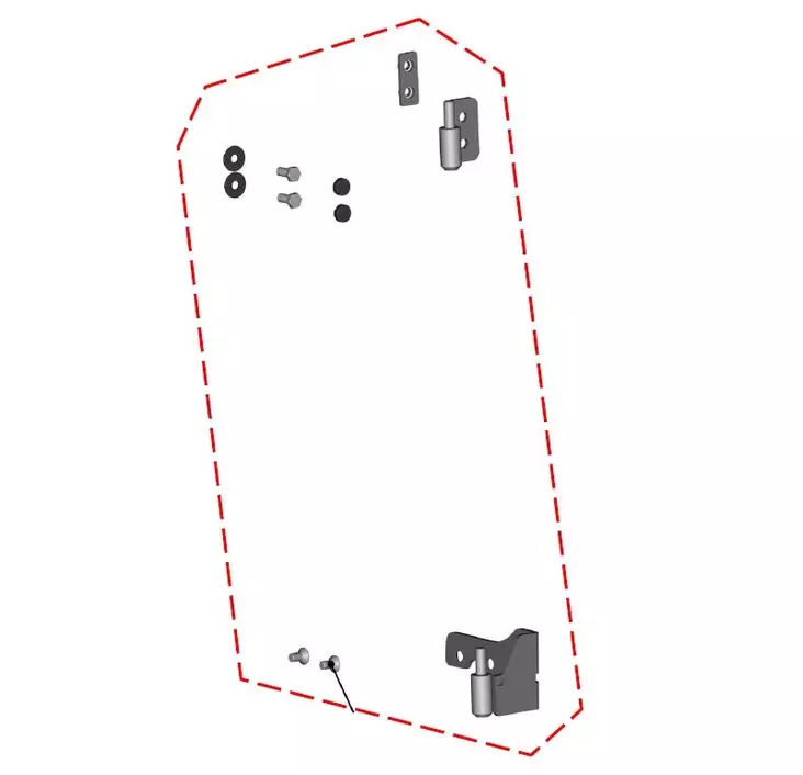 DFK Vasen Oven saranat Polaris Ranger 1000 - DFK varaosat & tarvikkeet - D502801 - 1