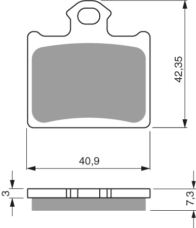 GOLDFREN Jarrupala 297 Ceramic Carbon AD Rear SX85 11-20 - Moottoripyörän jarrupalat - D309471 - 1