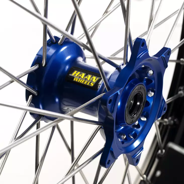 Haan wheel SX85 04-20 16-1,85 BLACK RIM/POLISHED ALLOY HUB - Moottoripyörän täydelliset vanteet - D393061 - 1
