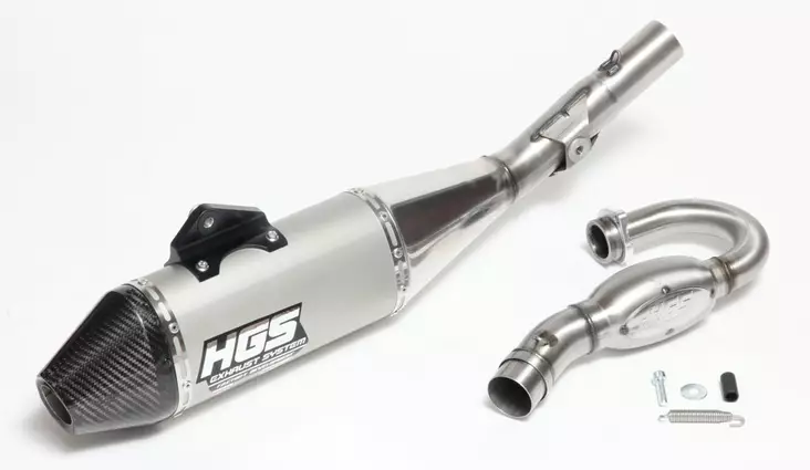 HGS Exhaust system 4T Complete Grey Carbon KX450F 24-.. - Moottoripyörän pakoputkistot - D499351 - 1