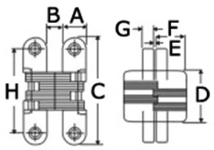 Hidden hinges - Veneen Saranat - D148331 - 1