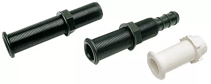 Läpivienti pohjatulpalle musta 22.7 x 150mm (letkuliittimellä) - Läpiviennit - D124321 - 1